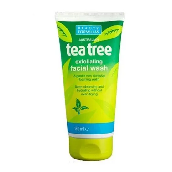 Beauty Formulas Australian Tea Tree Exfoliating Facial Wash