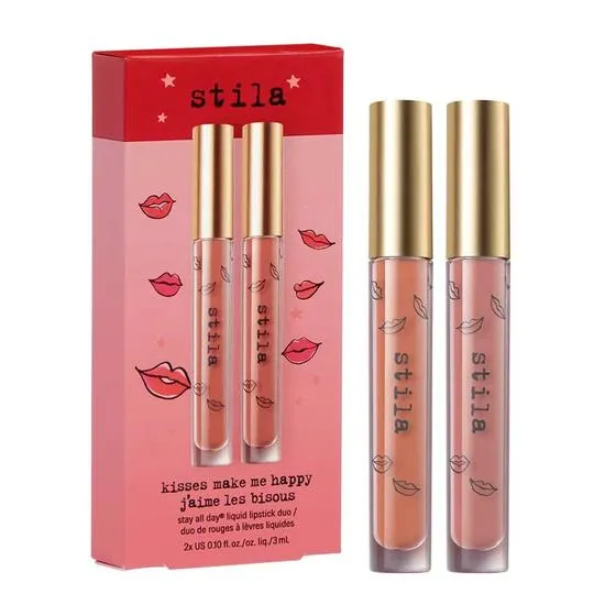 Stila Kisses Make Me Happy Stay All Day Liquid Lipstick Duo