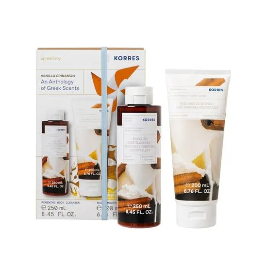 Korres Vanilla Cinnamon Shower Gel & Body Milk Set