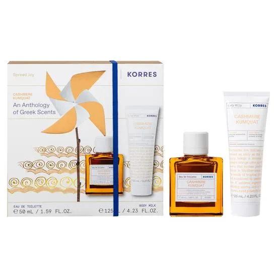 Korres Cashmere Kumquat Eau De Toilette & Body Milk Set