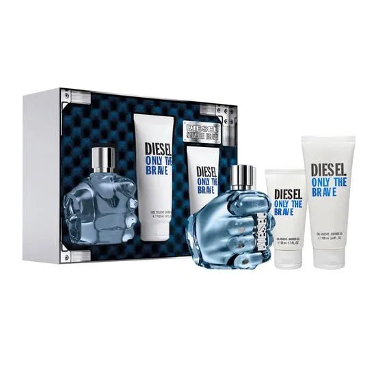 Diesel Only The Brave Gift Set 125ml Eau De Toilette + 100ml Shower Gel + 50ml Shower Gel