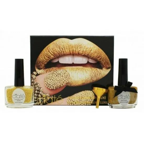 Ciaté London Caviar Manicure Luxe Lustre Gold Gift Set