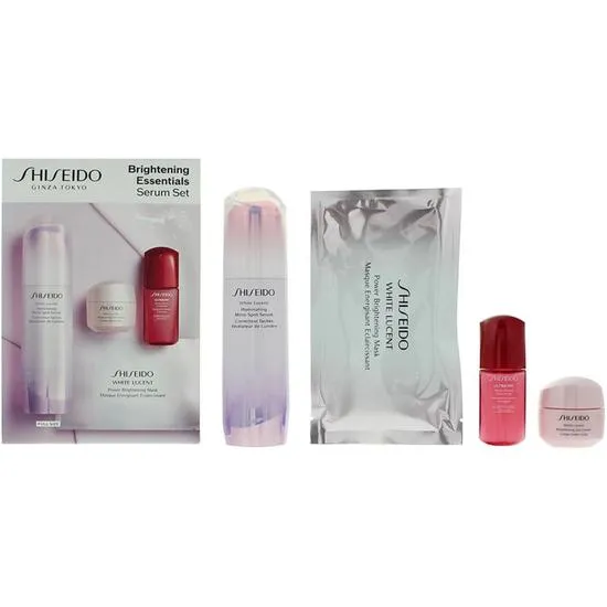 Shiseido Brightening Essentials Eye Gift Set 50ml Gel Cream + 15ml Eye Cream + 15ml Power Infusing Concentrate + Power Brightening Mask