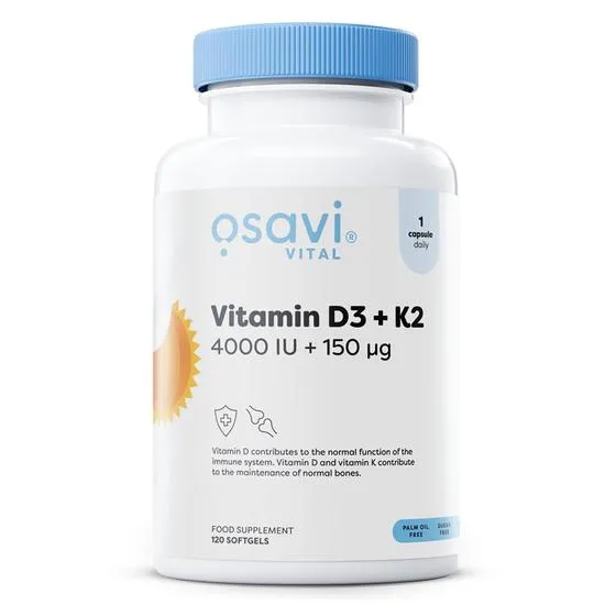 Osavi Vitamin D3 + K2 4000iu + 150mcg Softgels