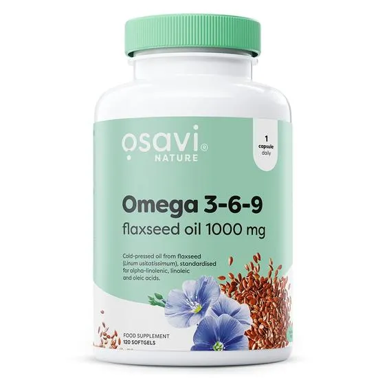 Osavi Omega 3-6-9 Flaxseed Oil 1000mg Softgels