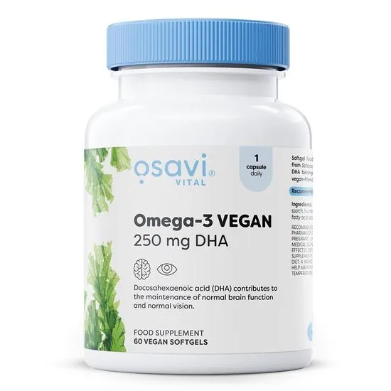 Osavi Omega-3 Vegan 250mg DHA Softgels