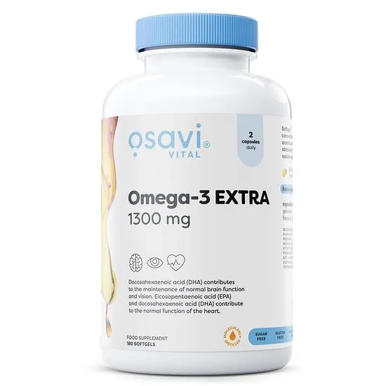 Osavi Omega-3 Extra Molecularly Distilled 1300Mg Lemon Softgels 180 Softgels