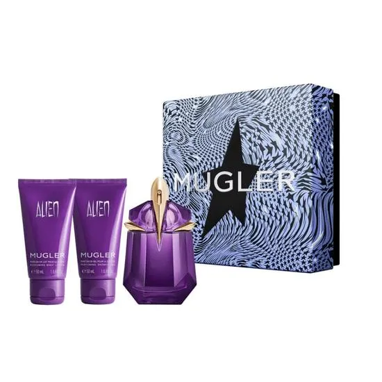 Mugler Alien Eau De Parfum 30ml, Body Lotion 50ml + Shower Milk 50ml Gift Set For Her