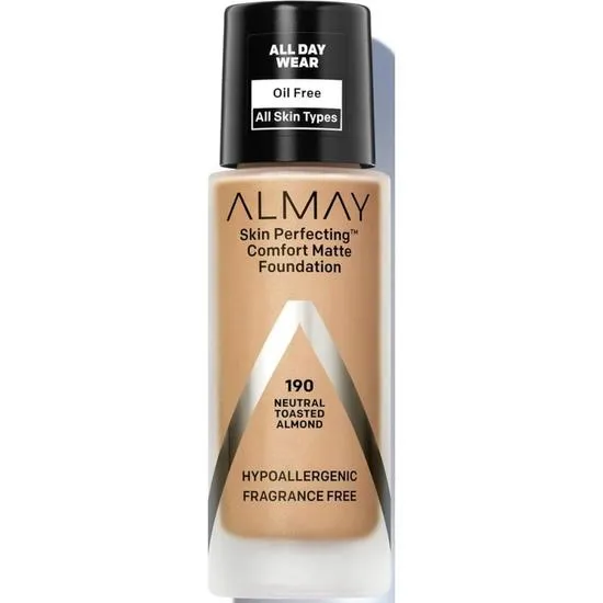 Almay Skin Perfecting Comfort Matte Foundation 190 Neutral Toasted Almond