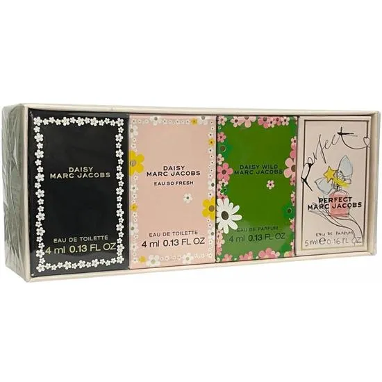 Marc Jacobs Mini Set Edt + Perfect Eau De Parfum 5ml+daisy Wild Eau De Parfum 4ml