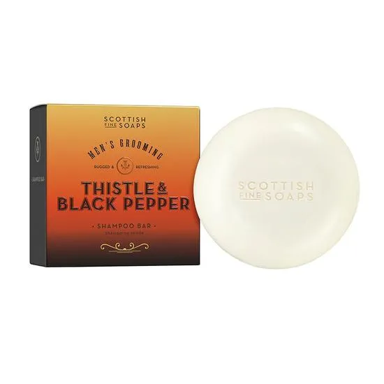 Scottish Fine Soaps Thistle & Black Pepper Shampoo Bar