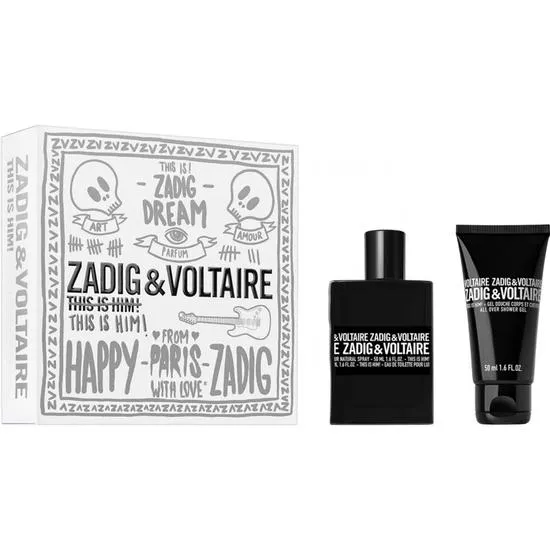 Zadig & Voltaire This Is Him! Eau De Toilette 50ml + Shower Gel 50ml Gift Set