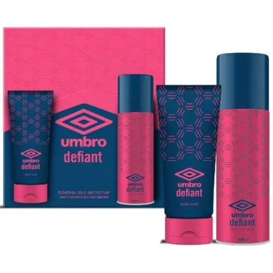 Umbro Defiant Gift Set 150ml Body Spray + 150ml Body Wash