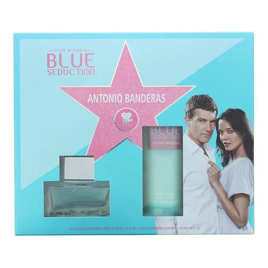 Antonio Banderas Blue Seduction Eau De Toilette 50ml & Body Lotion 100ml Set