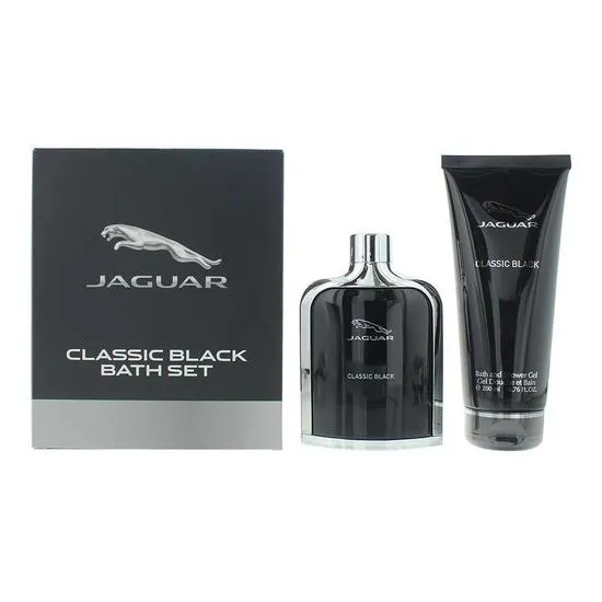 Jaguar Classic Black Eau De Toilette 100ml Bath & Shower Gel 200ml Bath Set
