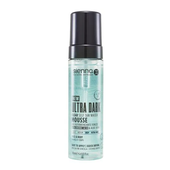 Sienna X Ultra Dark Clear Self Tan Water Mousse