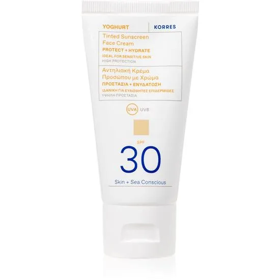 Korres Yoghurt Tinted Sunscreen Face Cream SPF 30