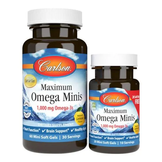Carlson Labs Maximum Omega Mini Softgels + 20