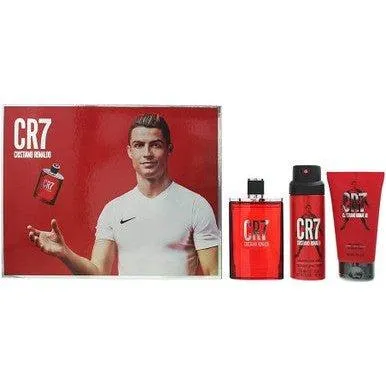 Cristiano Ronaldo CR7 Gift Set 100ml Eau De Toilette + 150ml Shower Gel + 150ml Body Spray