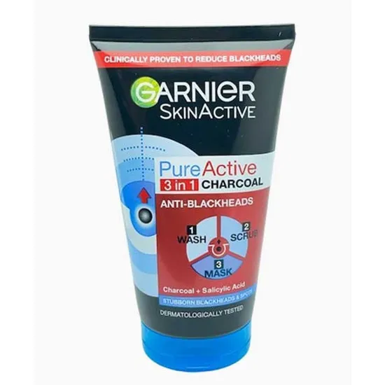 Garnier Skin Active Pure Active 3-in-1 Charcoal Wash