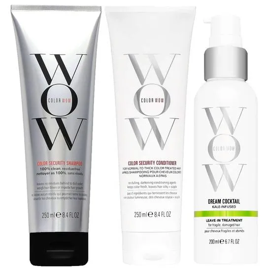 Color Wow Bundles Trio: Colour Security Shampoo, Colour Security Conditioner & Dream Cocktail