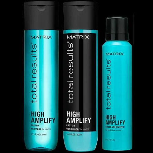 Matrix Total Results High Amplify Shampoo, Conditioner & Foam Volumiser Pack
