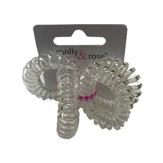Molly And Rose Spiral Hair Grips Clear