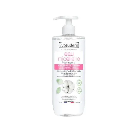 Evoluderm Sensitive Skin Micellar Cotton Extract Cleansing Water