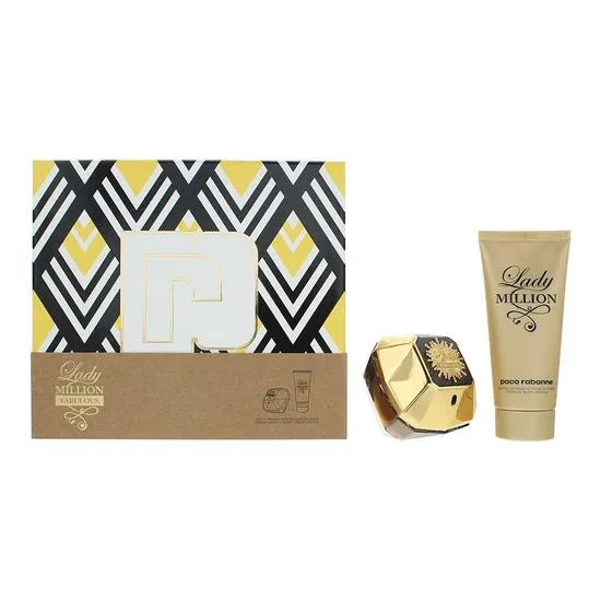 Paco Rabanne Lady Million Fabulous Eau De Parfum + Body Lotion Gift Set