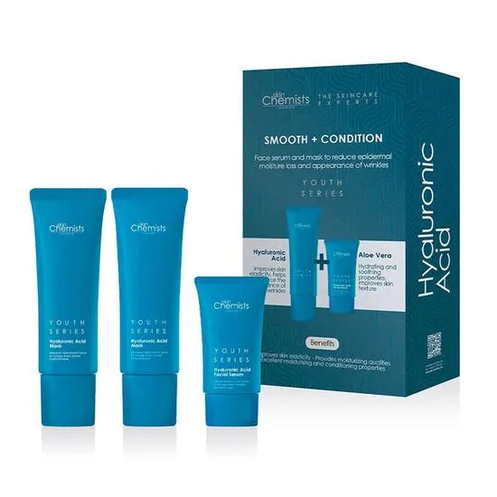 skinChemists Hyaluronic Acid Smooth & Condition Kit + Free Hyaluronic Acid Mask