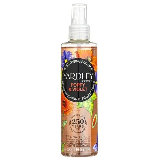 Yardley Poppy & Violet Moisturising Body Mist