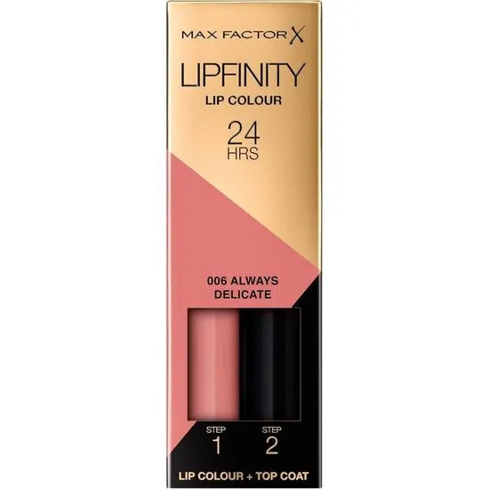 Max Factor Lipfinity Long-Lasting Two Step Lipstick 006 Always Delicate