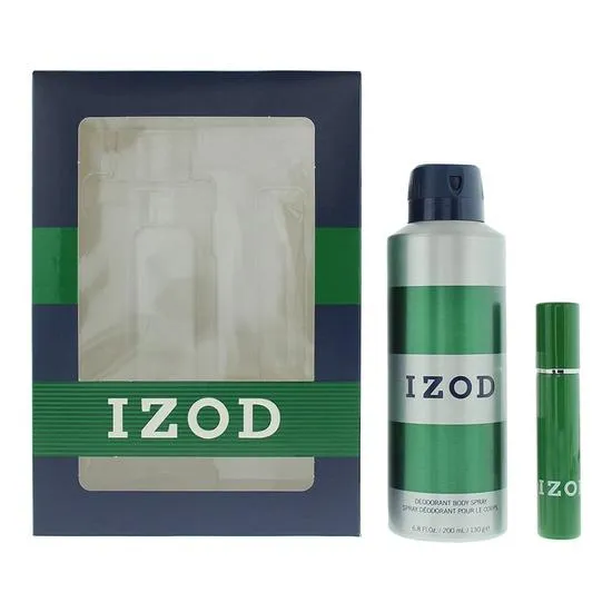 Izod Green Gift Set 15ml Eau De Toilette + 200ml Body Spray