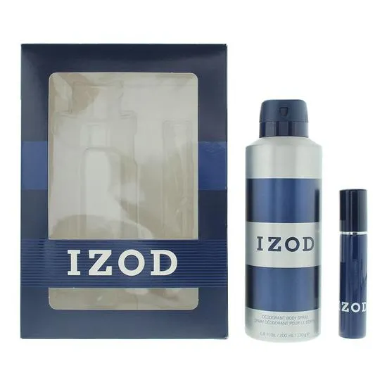Izod Blue Gift Set 15ml Eau De Toilette + 200ml Body Spray