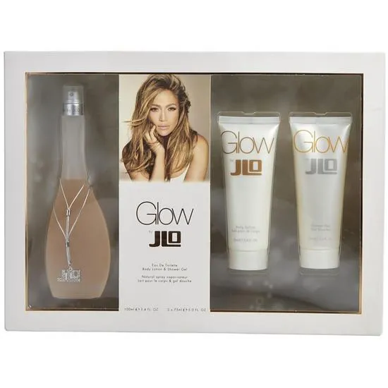 Jennifer Lopez Glow Gift Set 50ml Eau De Toilette + 75ml Shower Gel + 75ml Body Lotion