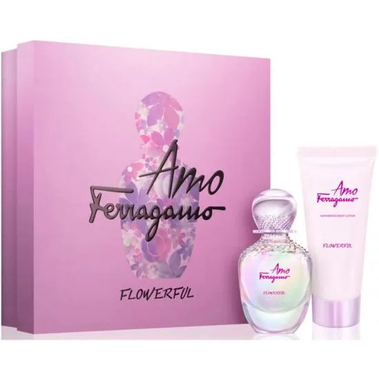 Salvatore Ferragamo Amo Ferragamo Flowerful Gift Set 50ml Eau De Toilette + 100ml Body Lotion