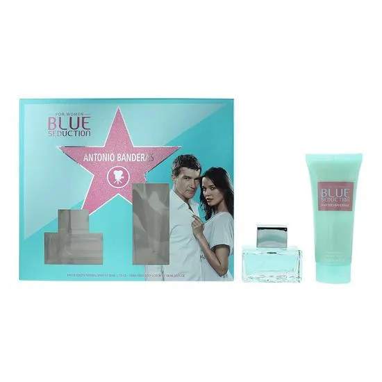 Antonio Banderas Blue Seduction Eau De Toilette 50ml & Body Lotion 100ml Set