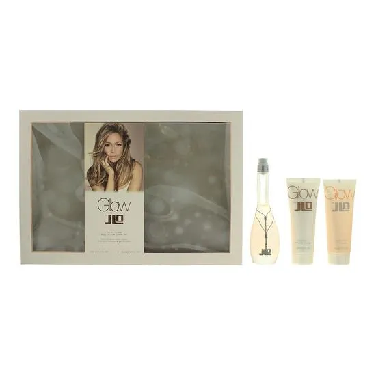 Jennifer Lopez Glow Gift Set 50ml Eau De Toilette + 75ml Shower Gel + 75ml Body Lotion