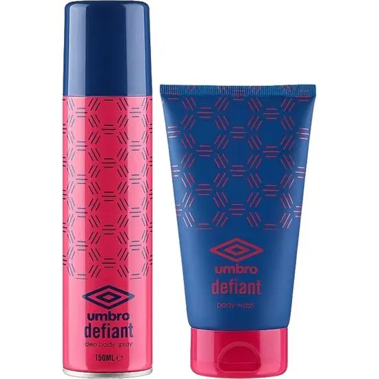 Umbro Defiant Gift Set 150ml Body Spray + 150ml Body Wash