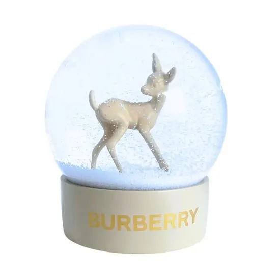 BURBERRY Designer Extra Large Deer Snow Globe