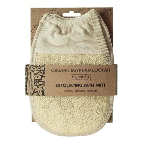 Hydrea London Organic Egyptian Loofah Pad Glove With Elasticated Cuff