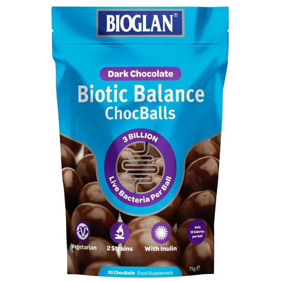 Bioglan Biotic Balance ChocBalls For Adults Dark Chocolate