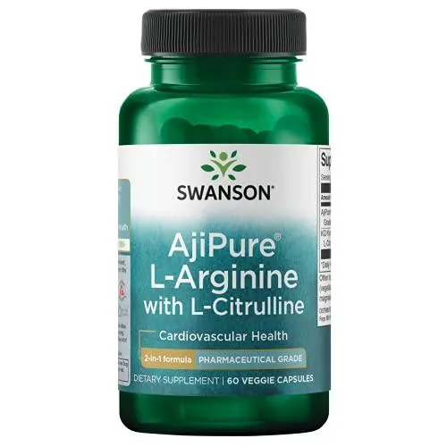 Swanson AjiPure L-Arginine With L-Citrulline Capsules