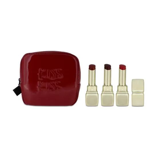 GUERLAIN KissKiss Shine Bloom Lipstick Trio Set
