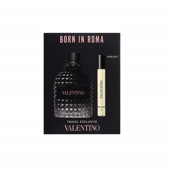 Valentino Born In Roma Uomo Gift Set 100ml Eau De Toilette + 10ml Eau De Toilette