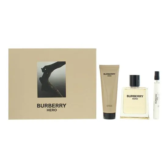 Hero Burberry Hero For Men Gift Set: Eau De Toilette 100ml Shower Gel 75ml Eau De Toilette 10ml
