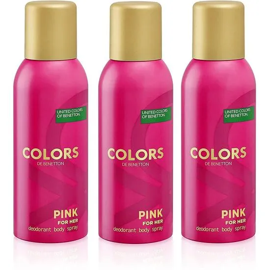 United Colors Of Benetton Colours Pink For Her Deodorant Body Spray