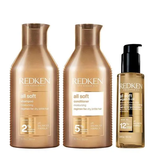 Redken All Soft Shampoo, Conditioner & Argan Oil-6