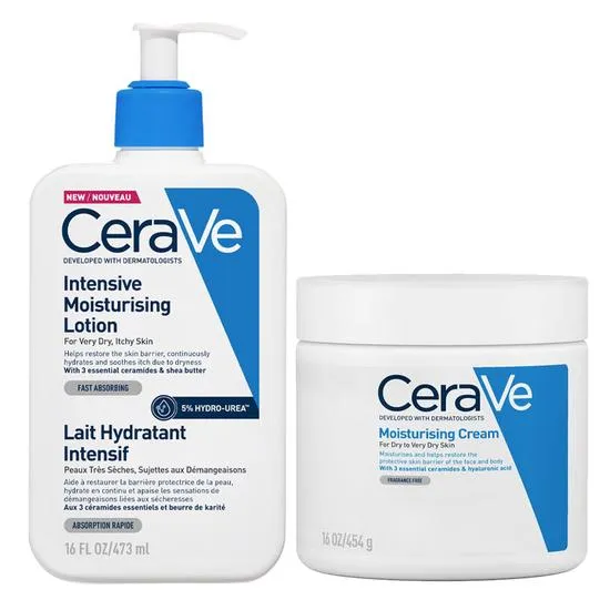 CeraVe Intensive Moisturising Lotion & Moisturising Cream Pot Duo