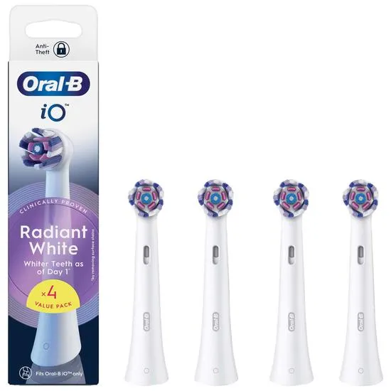 Oral B iO Replacement Heads Radiant White Black